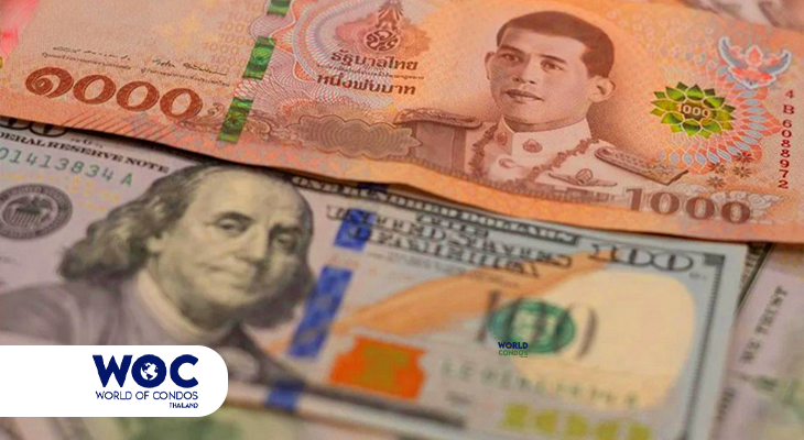 Change Between Baht and Dollar