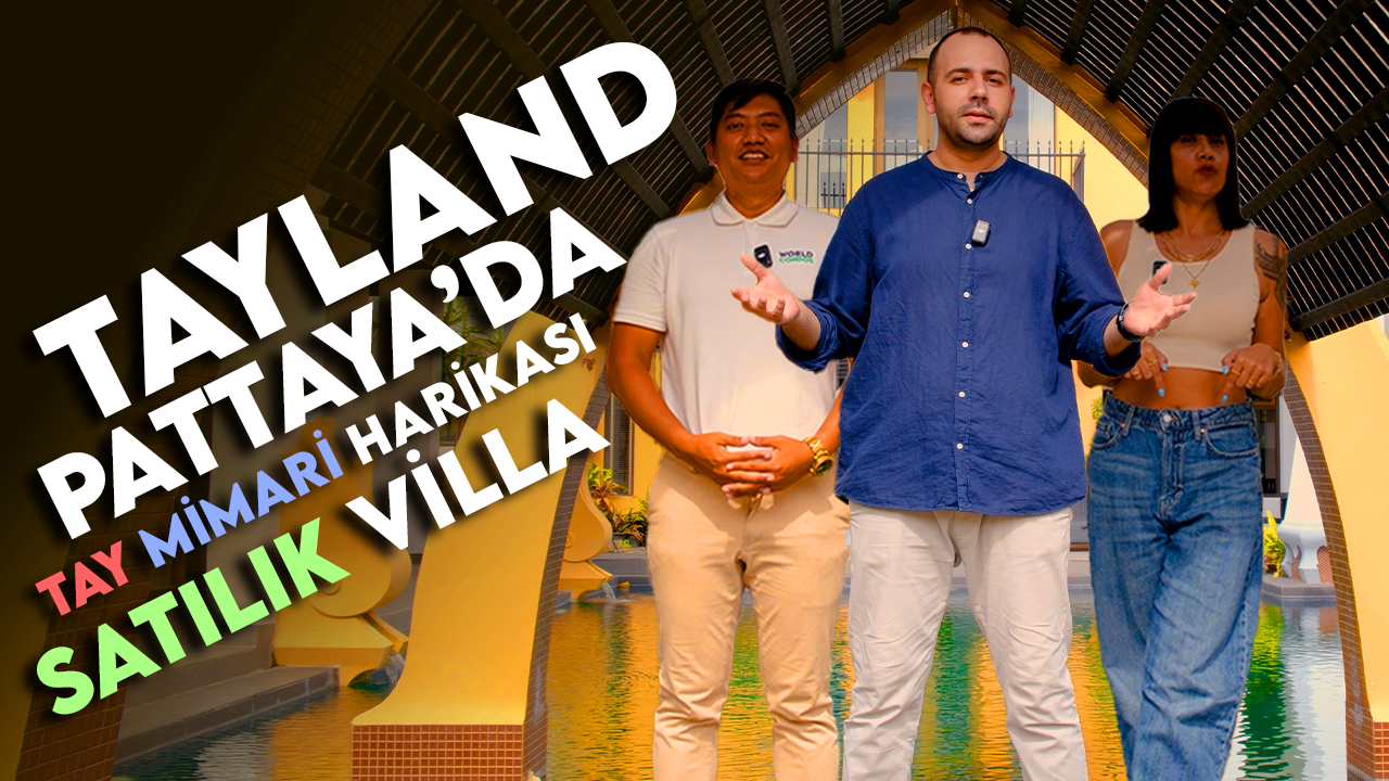 VILLA TOUR FOR SALE IN PATTAYA, THAILAND! THAI ARCHITECTURE 🏝️